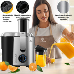 KESSER® Sapcentrifuge - Juicer voor Groenten & Frui - 1100W - Zilver •