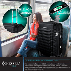 KESSER® Reiskoffer - 84L - ABS - Zwart