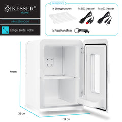 KESSER® Mini-koelkast - 15 Liter - 5-65°C - Wit •