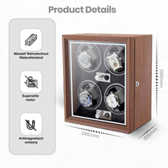 Watchwinder - Horloge doos - Horloge winder - Bruin - Olvy