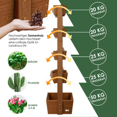 KESSER® Verticale Plantenbakken - Kweekbak - Plantenbak - Bruin