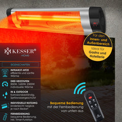 KESSER® Terrasverwarmer - Draaibaar - Verstelbaar - 2500W - Zilver •