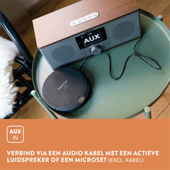 Lenco CD-010 Discman - Draagbare CD Speler met Oordopjes - Zwart •