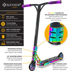 Kinderstep - Stuntstep - Vouwbaar - Regenboog - KESSER®