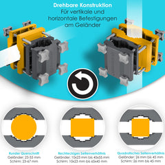 KESSER® Universele Parasolhouder - Ø38mm-Ø48mm - Antraciet