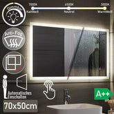 Badkamerspiegel met verlichting - Wandspiegel - 50x70 cm - Aquamarin