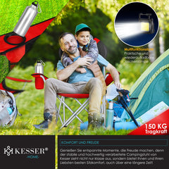 KESSER® Campingstoel - Visstoel - Vouwstoel - Rood