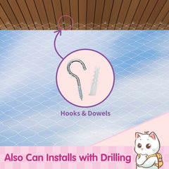 Kattennet - Voor Balkon - Balkon net - 8x3 m - Nobleza