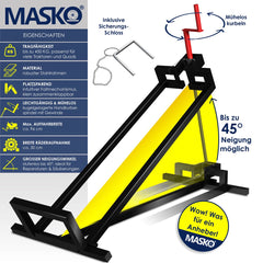 MASKO® Zitmaaierkrik 400kg Lift voor Zitmaaier - Zitmaaierlift Krik Systeem - Zwart