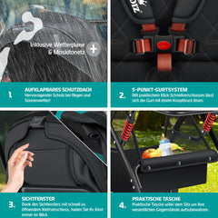 KIDIZ® Kinderwagen - Wandelwagen - Kinderbuggy - Zwart