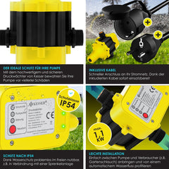 KESSER® Drukschakelaar voor Waterpomp Dompelpomp - Geel