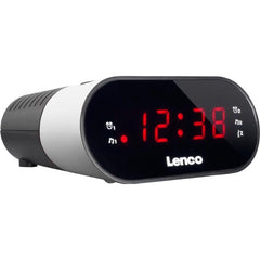 Lenco CR-07 White - Wekkerradio met Slaaptimer - Dubbel alarm - Wit