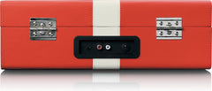 Lenco Classic Phono Retro Platenspeler - Vinyl Koffer met Bluetooth - Auto-stop - TT-110BRDWH -Rood Wit •