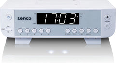 Lenco Keukenradio - FM Radio met LED-verlichting en Timer functie - KCR-11WH - Wit •