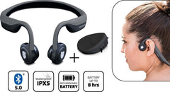 Lenco HBC-200 Bluetooth® koptelefoon met bone conduction - Grijs •