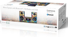 Lenco MC-020 - Stereo set met radio, Bluetooth®, USB en AUX-ingang - Tags •