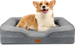 Hondenmand Orthopedisch - Hondenkussen - Hondenbed - Grijs - 89x63 cm - Nobleza