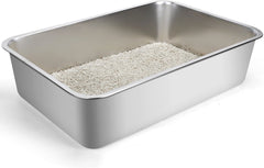 Kattenbak - Kattentoilet - RVS - 60x40x15 cm - Nobleza •