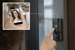 Deurbel draadloos - Met camera - Draadloze deurbel - Antraciet - Alecto •