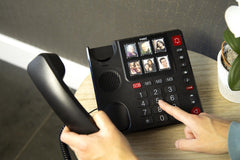 Huistelefoon senioren - Senioren telefoon - Vaste lijn - Zwart - Fysic FX-3930 •