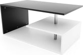 Miadomodo - Salontafel - Donker Grijs / Wit - 90x50cm - Met opbergruimte