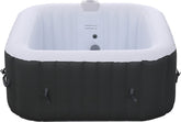 Arebos Opblaasbare Hottub | Binnen- en buitenspabad 2400W | 4 personen | 154x154cm | 100 massagestralen | Met verwarming | 600 liter | Inclusief afdekking | Bubble Spa & Wellness Massage | Antraciet