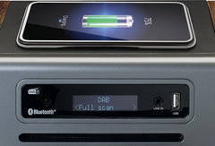 LENCO MC-175SI - Micro set met DAB, FM, CD, 2 USB, Bluetooth®, QI, RC - zilver