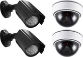 Alecto DC-KIT - Dummy Camera's 4 stuks - Diefstal Preventie set met binnen- en buitencamera's en stickers