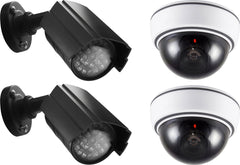 Alecto DC-KIT - Dummy Camera's 4 stuks - Diefstal Preventie set met binnen- en buitencamera's en stickers