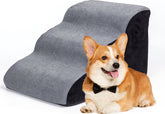 Nobleza hondentrap - hondentrapje voor honden - 3 Treden - Opstapje hond - hondenloopplank - 35 x 56 x 40 - Grijs