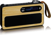 Lenco PDR-040BAMBOOBK - Draagbare DAB Radio met FM, DAB+ en Bluetooth® - Klok en Alarmfunctie - Bamboe-Zwart