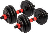 Gorilla Sports Dumbellset 25 kg - 2 x 12.5 kg - Gietijzer - 25 mm