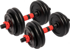 Gorilla Sports Dumbellset 25 kg - 2 x 12.5 kg - Gietijzer - 25 mm