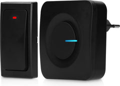 Alecto ADB30ZT - Draadloze deurbel zonder batterijen - Zwart •