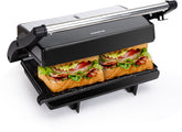 Tosti apparaat - Tosti ijzer - Contactgrill - Grill apparaat - 1000W - Zwart - Aigostar