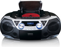 Lenco SCD-120SI - Draagbare radio CD speler met Bluetooth® - Zilver •
