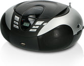 Lenco SCD-37 - Draagbare radio CD speler met MP3 optie en USB - Zilver •
