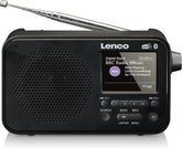 Lenco PDR-035BK - Draagbare DAB Radio met FM, DAB+ en Bluetooth® - AUX-ingang en oplaadbare Batterij - Zwart •