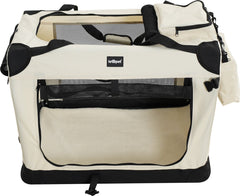 Reisbench hond - Draagtas hond - Transportbox - 70x52x52 cm - Beige