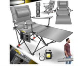 Campingstoel - Visstoel - Vouwstoel - Grijs - KESSER®