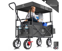 KESSER® Bolderkar - Opvouwbaar - Bolderwagen - Antraciet