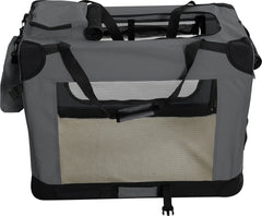 Reisbench hond - Draagtas hond - Transportbox - 70x52x52 cm - Antraciet