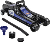 ECD Germany Hydraulische krik tot 2,5 ton, hefhoogte 80-360 mm, 2 x rubberen pad en SUV-adapter, hydraulische garagekrik met 360° wielen, autowiel, wielwissel, montagehulp •