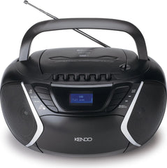 Kendo draagbare, compacte cd-radio met DAB+, Bluetooth en cassettespeler, zwart, draagbare cd-speler •