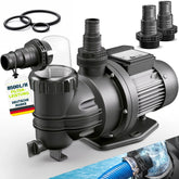 Zandfilterpomp - Zandfilter voor zwembad - 8500L/u - Zwart - Tillvex