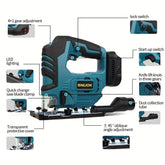 Decoupeerzaag - Met 1 Accu's - 3000Mah - Blauw - SNOK •