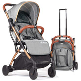 Lejoux Go Baby reiswandelwagen/kinderwagen/buggy - Grijs/Goud