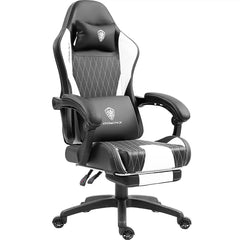 Ergonomische Bureaustoel - Office Chair - Gamestoel - Volwassenen - Zwart/Wit- Dowinx
