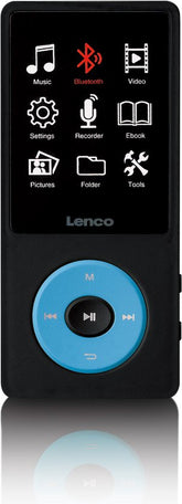 MP3 Speler met Bluetooth - Inc. 8GB SD - Blauw - Lenco - XEMIO-860BU