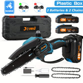Mini kettingzaag - Elektrische snoeischaar - Met accu - Blauw - Jemi